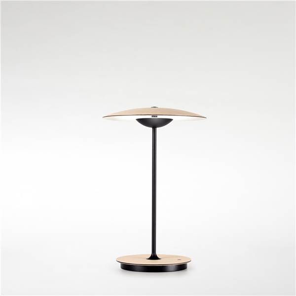 Marset Ginger 20M Portable LED Table Lamp with Lacquered Black Matt Metal Stem