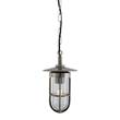 Mullan Lighting Ramor Clear Glass Nautical Pendant IP65 in Antique Silver