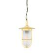 Mullan Lighting Ramor Frosted Glass Nautical Pendant IP65 in Polished Brass