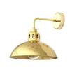 Mullan Lighting Talise Clear Glass Wall Light IP65 in Polished Brass