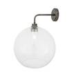 Mullan Lighting Leith Opal Glass Wall Light IP65 in Antique Silver