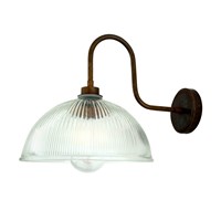 Maris Clear Glass Swan Neck Wall Light IP65