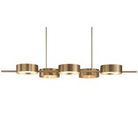 Sound BIL5 G12 5-Light Linear Pendant Brushed Gold