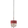 Masiero Ola S2 15 G9 Pendant with Colored Glass in Oxide Red