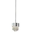 Masiero Ola S2 15 G9 Pendant with Colored Glass in Silver Leaf