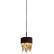 Masiero Ola S2 15 LED Pendant with Colored Glass in Burnished