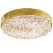 Masiero Ola PL6 90 E27 Large Round Ceiling Light with Colored Glass in Gold Leaf