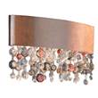 Masiero Ola A2 OV 30 LED Wall Light with Colored Glass in Gold Leaf