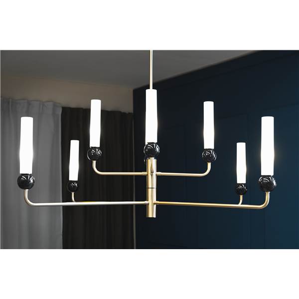 Aromas Delie 8-Light Chandelier with Opal Glass