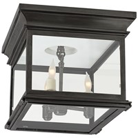 Club Small Square Flush Mount Clear Glass