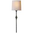 Visual Comfort Dauphine Wall Light with Natural Paper Shade in Aged Iron