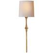 Visual Comfort Dauphine Wall Light with Natural Paper Shade in Gilded Iron