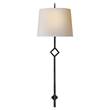 Visual Comfort Cranston Large Wall Light with Natural Paper Shade in Aged Iron