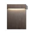 Flos Real Matter Indoor/Outdoor 2700K LED Recessed Wall Light in Brushed Bronze