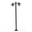 Roger Pradier Kent Large Double Arm Lamp Post with Prism Glass Difuser in Slate Grey