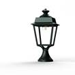 Roger Pradier Place des Vosges 1 Evolution Small Clear Glass Pedestal with Four-Sided Lantern in Slate Grey