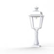 Roger Pradier Place des Vosges 1 Evolution Large Clear Glass Pedestal with Four-Sided Lantern in White