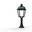 Roger Pradier Place des Vosges 1 Evolution Large Clear Glass Pedestal with Four-Sided Lantern in Slate Grey