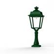 Roger Pradier Place des Vosges 1 Evolution Large Clear Glass Pedestal with Four-Sided Lantern in Fir Green