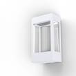 Roger Pradier Tetra Model 1 Clear Glass E27 Wall Bracket with Extruded Aluminium Profile in White