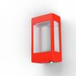 Roger Pradier Tetra Aluminium Wall Fitting E27 with Motion Detector in Traffic Red