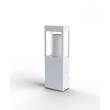 Roger Pradier Tetra Model 2 Small Clear Glass G24q-3 Bollard with Extruded Aluminium Profile in White