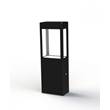 Roger Pradier Tetra Small Clear Glass 4500K LED Bollard with Extruded Aluminium Profile in Jet Black