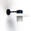 Roger Pradier Aubanne Frosted Glass Downwards Wall Bracket with Flexible Polycarbonate Reflector in Steel Blue