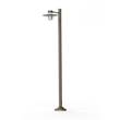 Roger Pradier Aubanne Large Single Arm Frosted Glass Lamp Post with Opal Polycarbonate Reflector in Sandstone