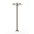 Roger Pradier Aubanne Large Three-Arm Frosted Glass Lamp Post with Opal Polycarbonate Reflector in Sandstone