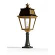 Roger Pradier Avenue 2 Model 6 Clear Glass Pillar Mount Lantern in Lacquered Brass