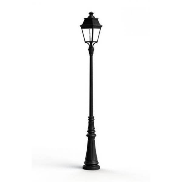 Roger Pradier Avenue 3 Large Clear Glass Lamp Post with Minimalist lines style lantern