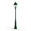 Roger Pradier Avenue 3 Large Clear Glass Lamp Post with Minimalist lines style lantern in Fir Green