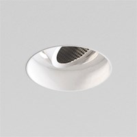Trimless Round Adjustable LED Ceiling Light Matt White