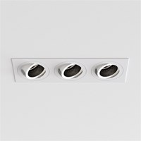 Pinhole Square Triple Adjustable Ceiling Light White