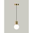 Innermost Purl LED Single Pendant in Brass