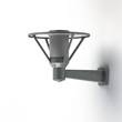 Roger Pradier Bermude Frosted Glass Motion Sensor Upwards Wall Bracket with White Reflector in Silk Grey