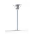 Roger Pradier Bermude Small Frosted Glass Bollard with White Reflector in White