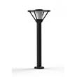Roger Pradier Bermude Small Frosted Glass Bollard with White Reflector in Dark Grey
