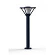 Roger Pradier Bermude Small Frosted Glass Bollard with White Reflector in Steel Blue