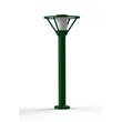 Roger Pradier Bermude Small Frosted Glass Bollard with White Reflector in Fir Green
