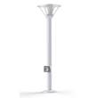 Roger Pradier Bermude Large Frosted Glass Socket Bollard with White Reflector in White
