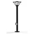 Roger Pradier Bermude Large Frosted Glass Socket Bollard with White Reflector in Dark Grey