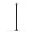 Roger Pradier Bermude Large Frosted Glass Lamp Post with Single Head Diffuser in Dark Grey