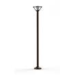 Roger Pradier Bermude Large Frosted Glass Lamp Post with Single Head Diffuser in Old Rustic
