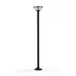 Roger Pradier Bermude Large Frosted Glass Lamp Post with Single Head Diffuser in Black Grey