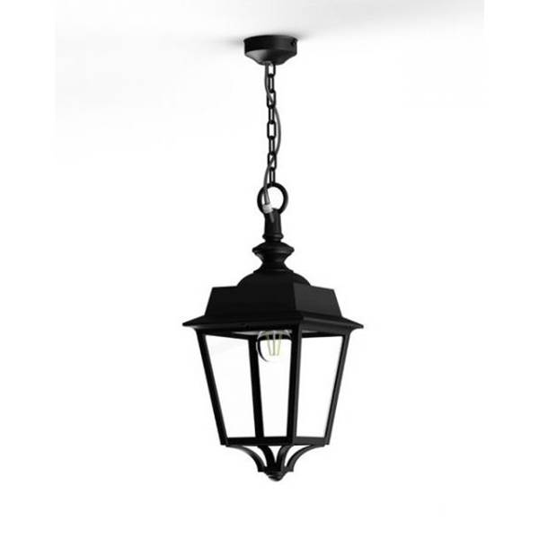 Roger Pradier Place des Vosges 1 Evolution Clear Glass Chain Pendant with Four-Sided Lantern