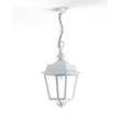 Roger Pradier Place des Vosges 1 Evolution Clear Glass Chain Pendant with Four-Sided Lantern in White