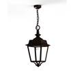 Roger Pradier Place des Vosges 1 Evolution Clear Glass Chain Pendant with Four-Sided Lantern in Old Rustic