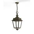 Roger Pradier Place des Vosges 1 Evolution Clear Glass Chain Pendant with Four-Sided Lantern in Sandstone